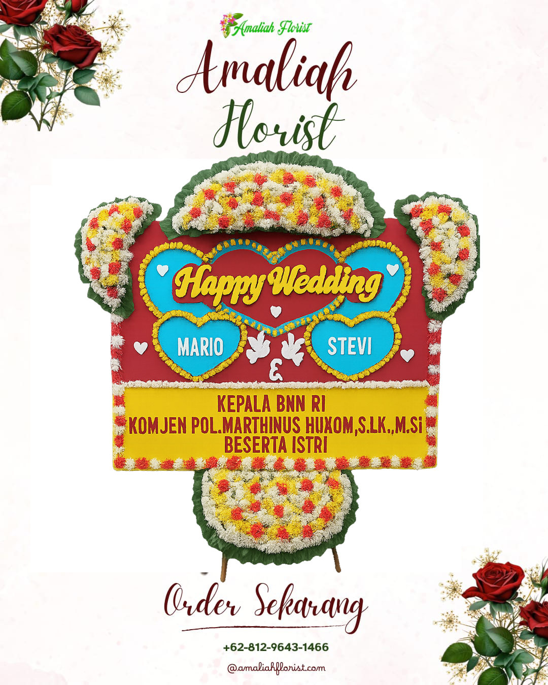 Papan Bunga Pernikahan Banyubiru